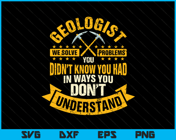 Geoloog aardwetenschapper minerale rotscollector SVG PNG digitale snijbestanden