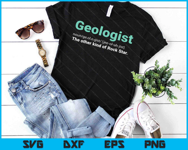 Geoloog Rock Star definitie grappige geologie geschenken Gneiss SVG PNG digitale snijbestanden