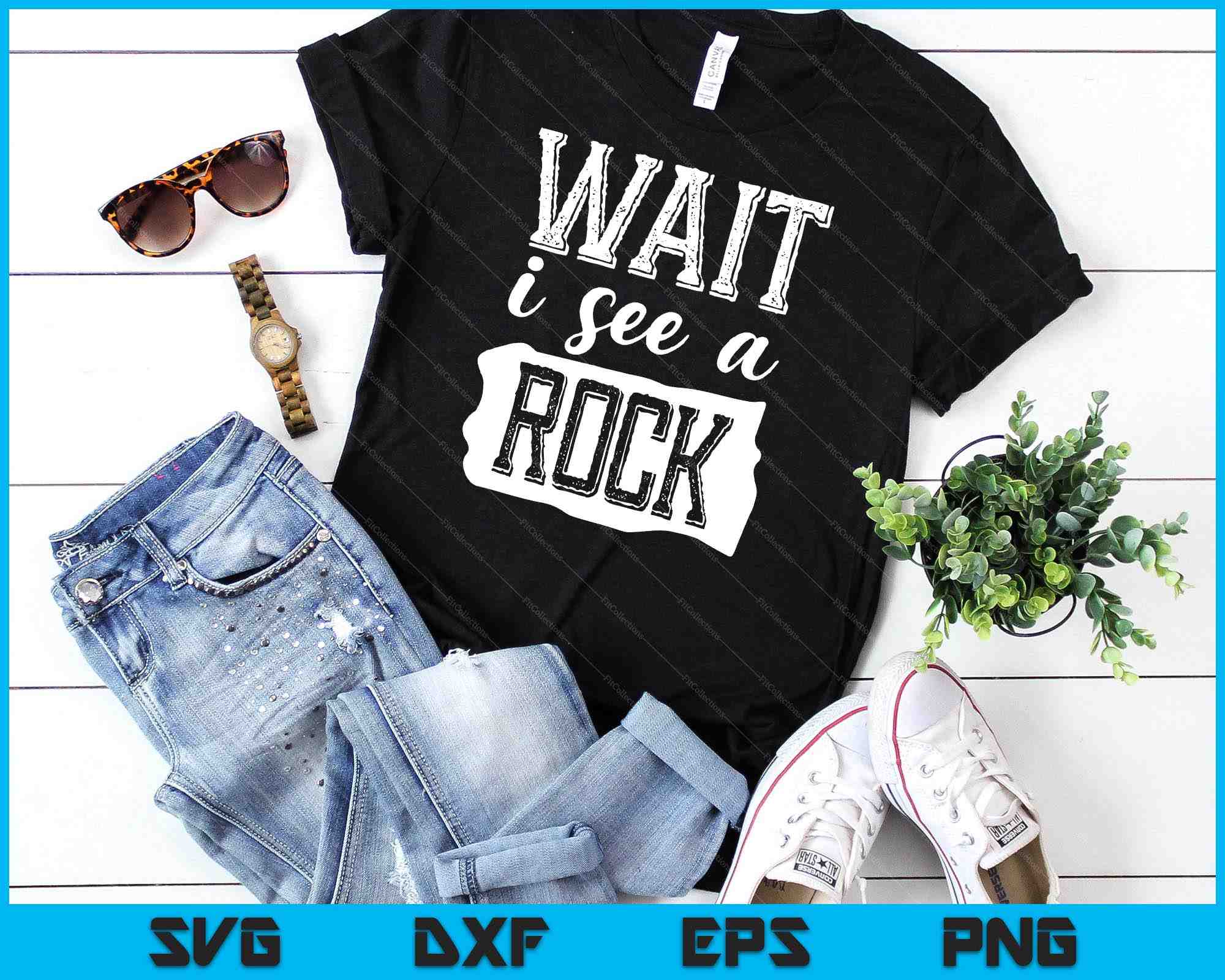 Waiting Rocks Geology Wait I See Rocks SVG PNG Digital Printable Files – creativeusarts