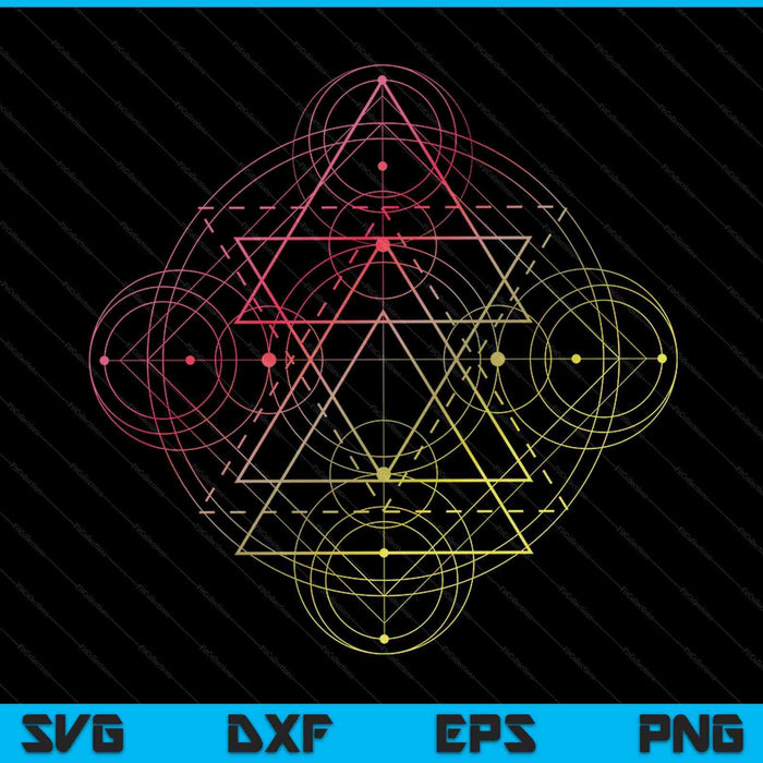Geometric shapes circle Angles pattern sacred geometry SVG cut file