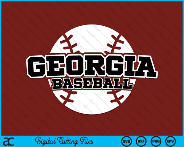 Georgia Baseball Block Font SVG PNG Digital Cutting Files