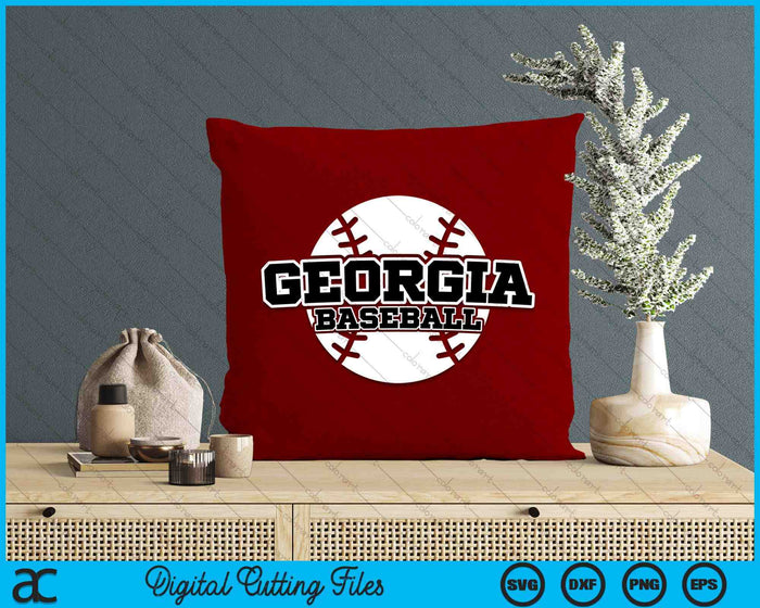 Georgia Baseball Block Font SVG PNG Digital Cutting Files
