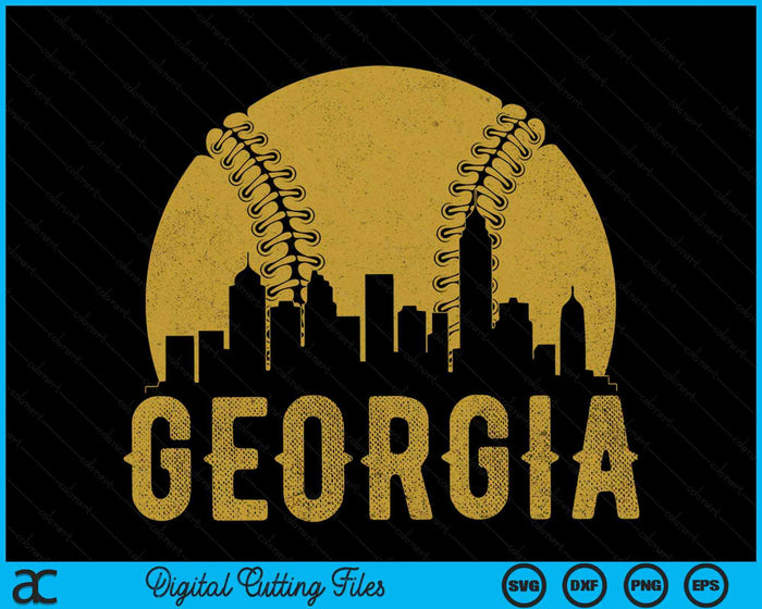 Georgia Baseball Fan SVG PNG Cutting Printable Files