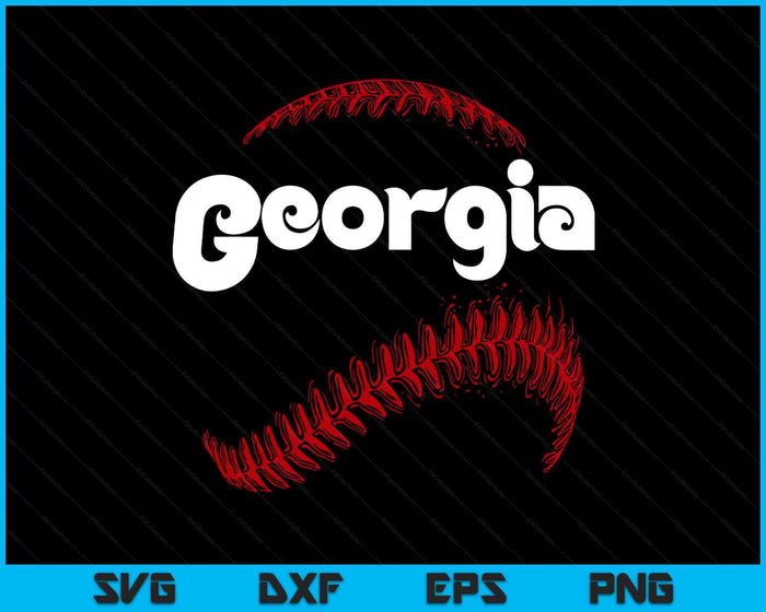 Georgia Baseball Lovers Vintage Baseball Lovers Fans SVG PNG Digital Printable Files