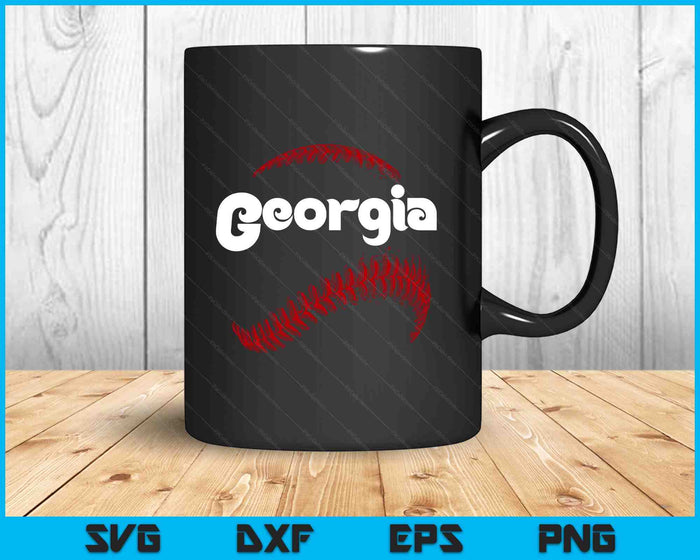 Georgia Baseball Lovers Vintage Baseball Lovers Fans SVG PNG Digital Printable Files