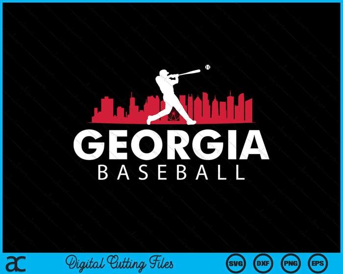 Georgia Baseball Vintage Minimalist Retro Baseball Lover SVG PNG Digital Printable Files