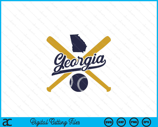 Georgia Baseball Vintage Wisconsin Pride Love City SVG PNG Digital Cutting Files