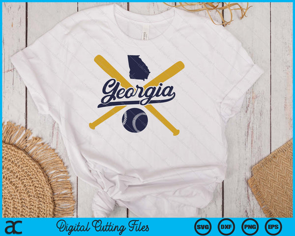 Georgia Baseball Vintage Wisconsin Pride Love City SVG PNG Digital Cutting Files