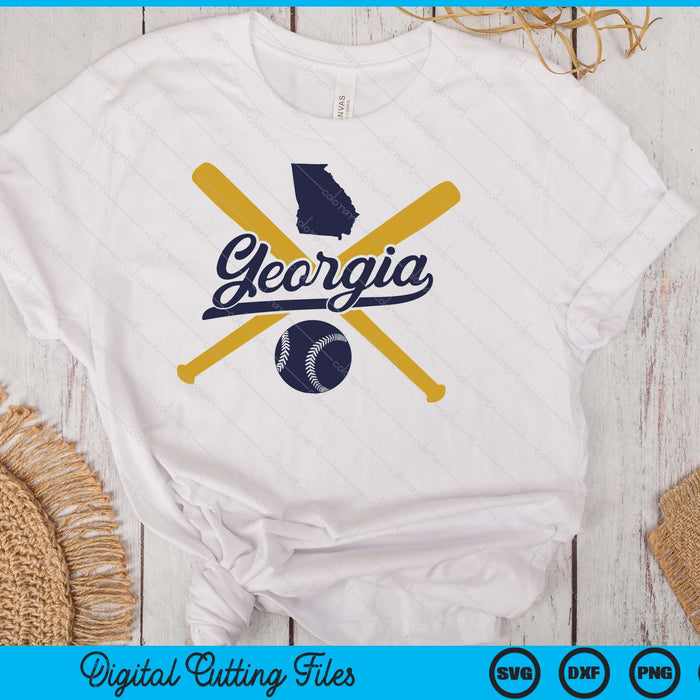 Georgia Baseball Vintage Wisconsin Pride Love City SVG PNG Digital Cutting Files