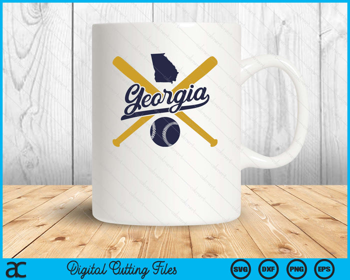 Georgia Baseball Vintage Wisconsin Pride Love City SVG PNG Digital Cutting Files