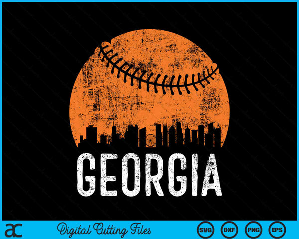 Georgia Skyline Georgia Baseball SVG PNG Digital Cutting Files