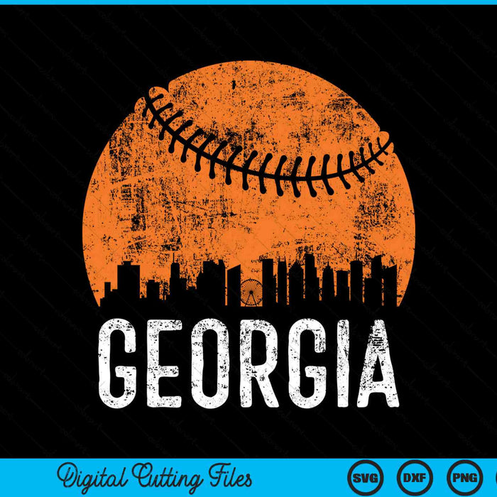 Georgia Skyline Georgia Baseball SVG PNG Digital Cutting Files