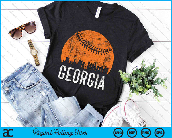 Georgia Skyline Georgia Baseball SVG PNG Digital Cutting Files