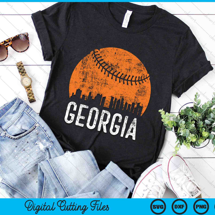 Georgia Skyline Georgia Baseball SVG PNG Digital Cutting Files