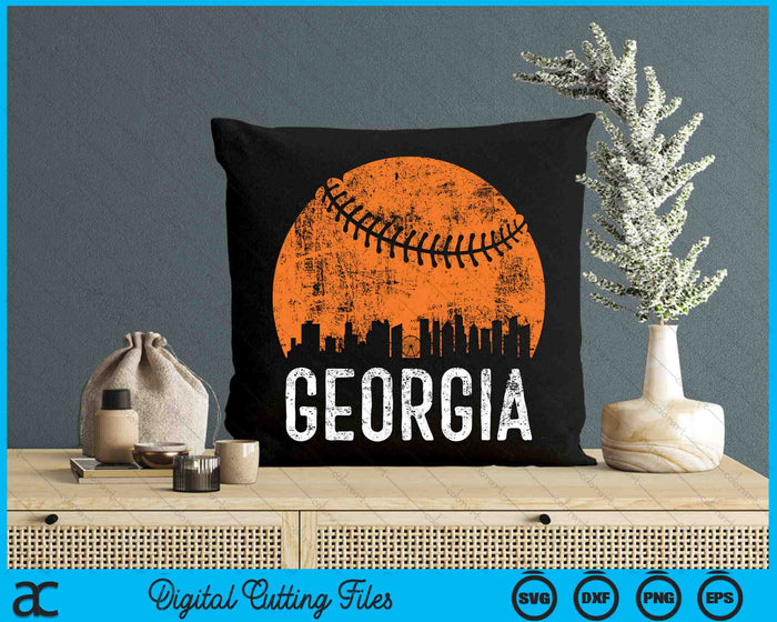 Georgia Skyline Georgia Baseball SVG PNG Digital Cutting Files