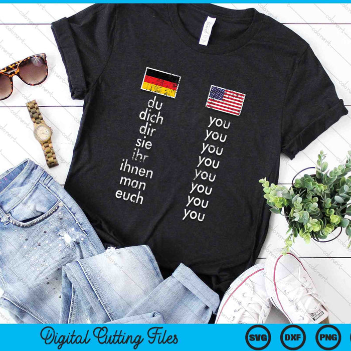 German English Teacher Pronouns Deutsch Language Grammar SVG PNG Digital Cutting Files