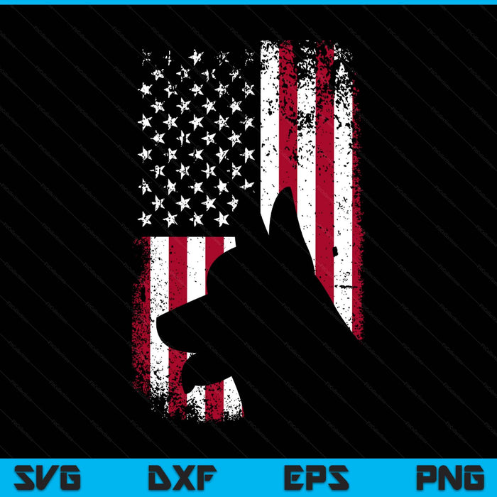 German Shepherd American Flag Shirt USA Patriotic Dog SVG PNG Digital Printable Files