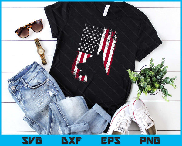 German Shepherd American Flag Shirt USA Patriotic Dog SVG PNG Digital Printable Files
