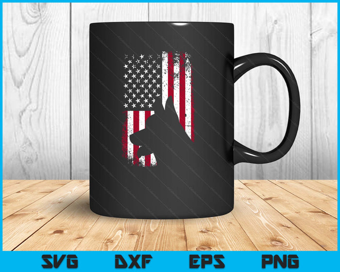 German Shepherd American Flag Shirt USA Patriotic Dog SVG PNG Digital Printable Files
