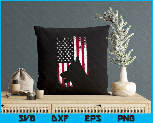 German Shepherd American Flag Shirt USA Patriotic Dog SVG PNG Digital Printable Files