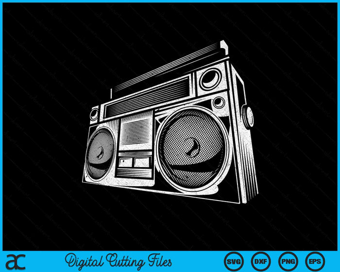 Ghetto Blaster 80's 90's Hip Hip Rap SVG PNG Digital Cutting Files