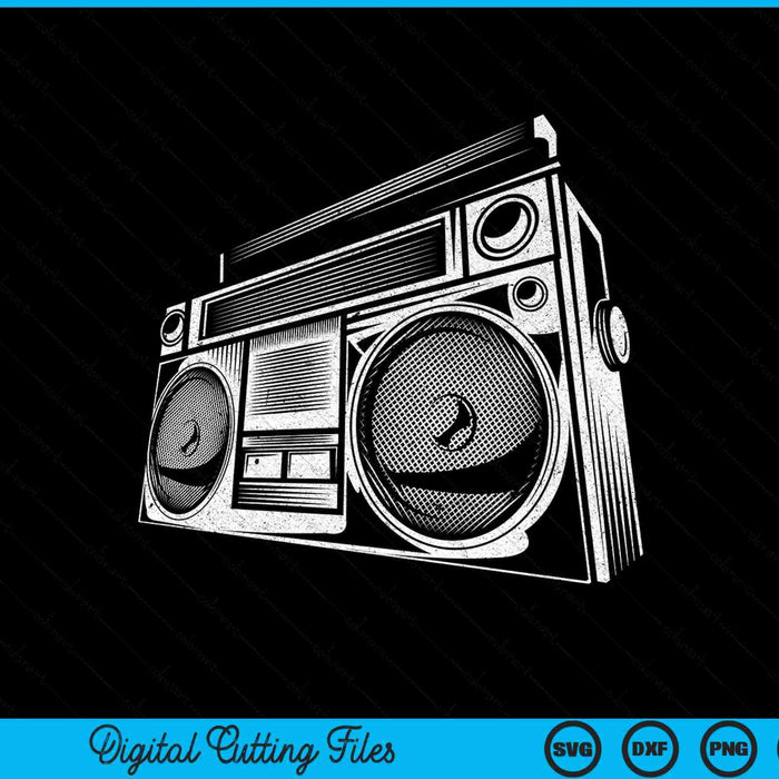 Ghetto blaster 80's 90's hip hip rap SVG cut file