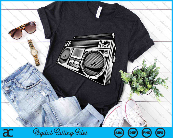 Ghetto Blaster 80's 90's Hip Hip Rap SVG PNG Digital Cutting Files