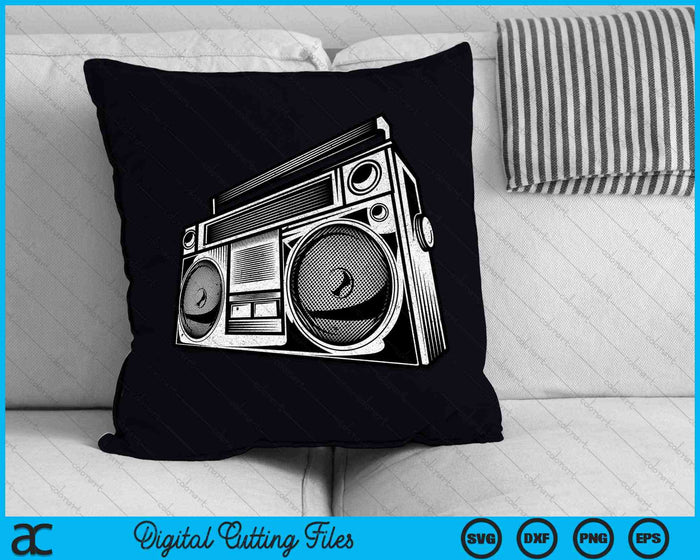 Ghetto Blaster 80's 90's Hip Hip Rap SVG PNG Digital Cutting Files