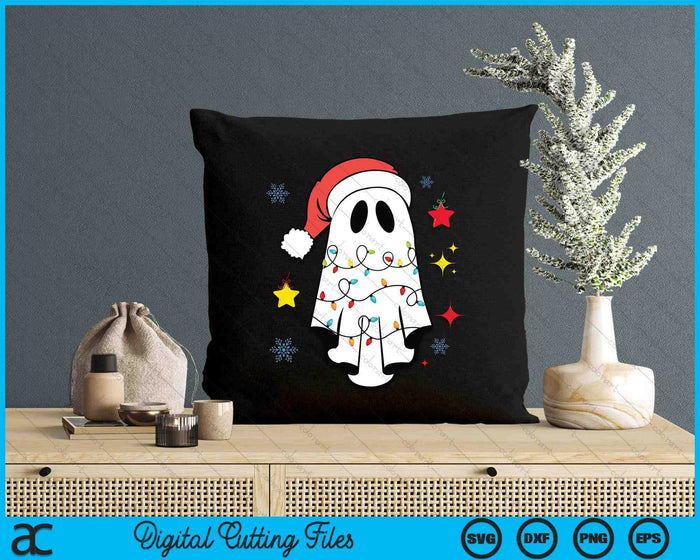 Ghost Christmas Santa Spooky Christmas SVG PNG Digital Printable Files