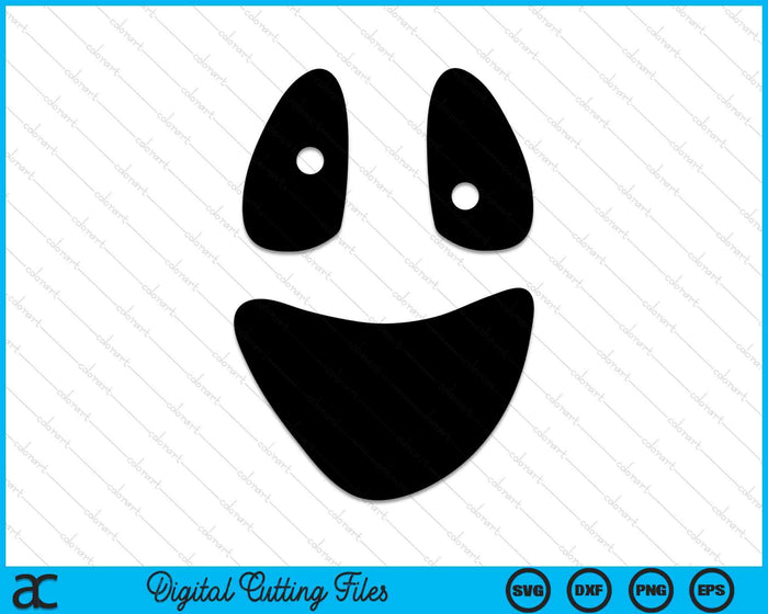 Ghost Funny Scary Face Lazy Halloween Costume SVG PNG Digital Cutting Files