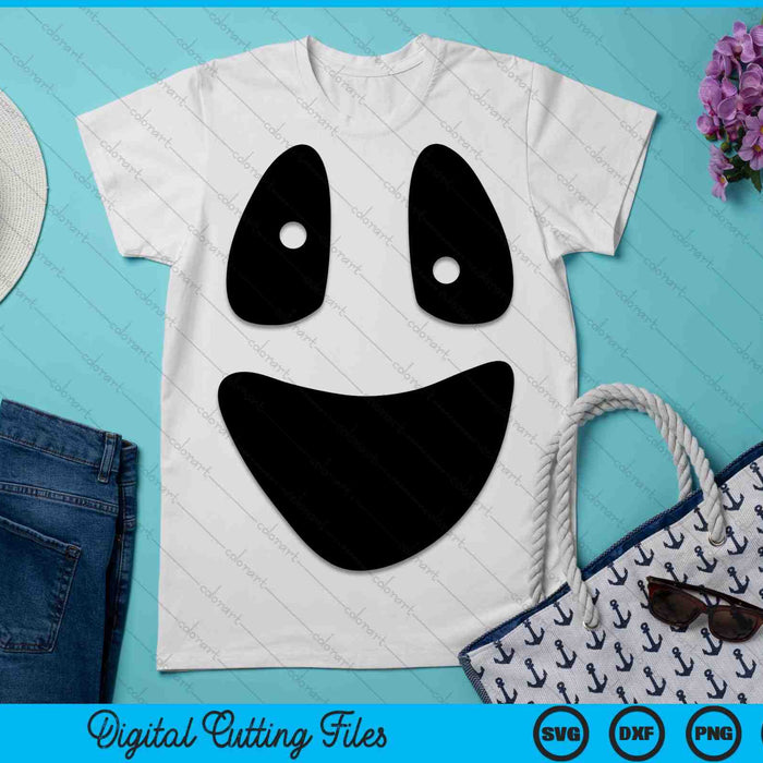 Ghost Funny Scary Face Lazy Halloween Costume SVG PNG Digital Cutting Files