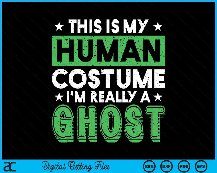 Ghost Halloween Costume Party Gift Spooky Halloween SVG PNG Digital Cutting File