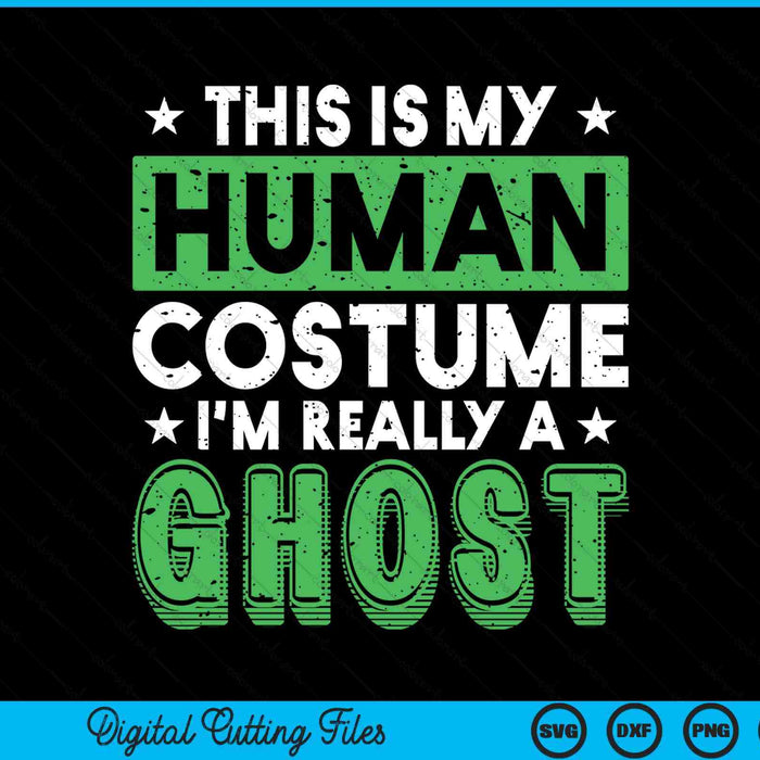 Ghost Halloween costume party spooky SVG cut file