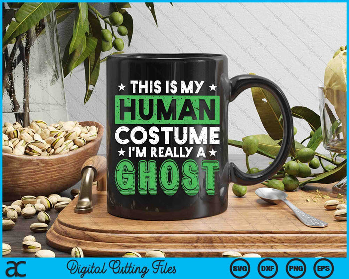 Ghost Halloween Costume Party Gift Spooky Halloween SVG PNG Digital Cutting File