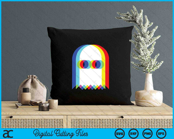 Ghost Trippy Vaporwave Halloween Techno Rave EDM Music Party SVG PNG Digital Cutting Files