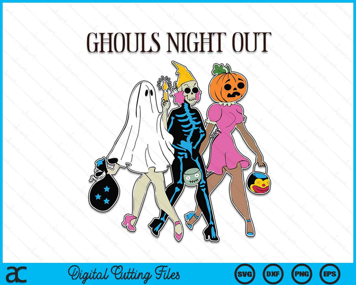 Ghouls avondje uit Halloween SVG PNG digitale snijbestanden