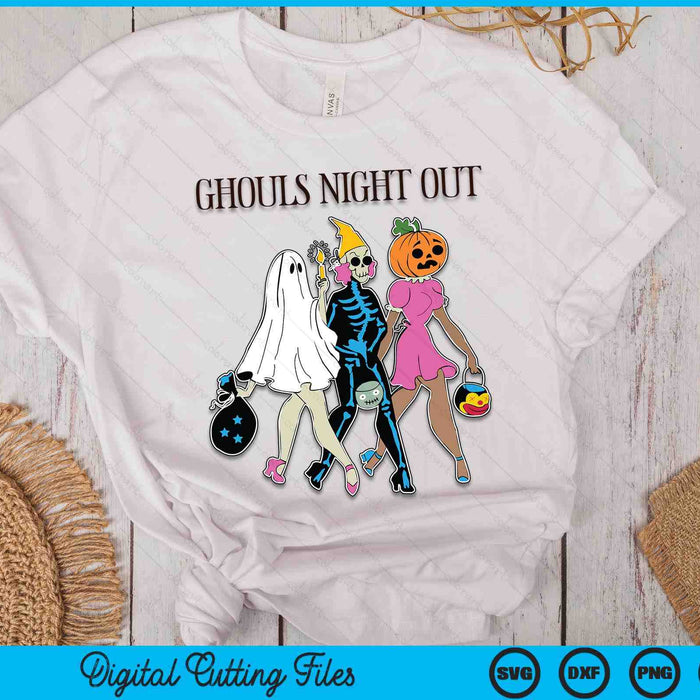 Ghouls avondje uit Halloween SVG PNG digitale snijbestanden