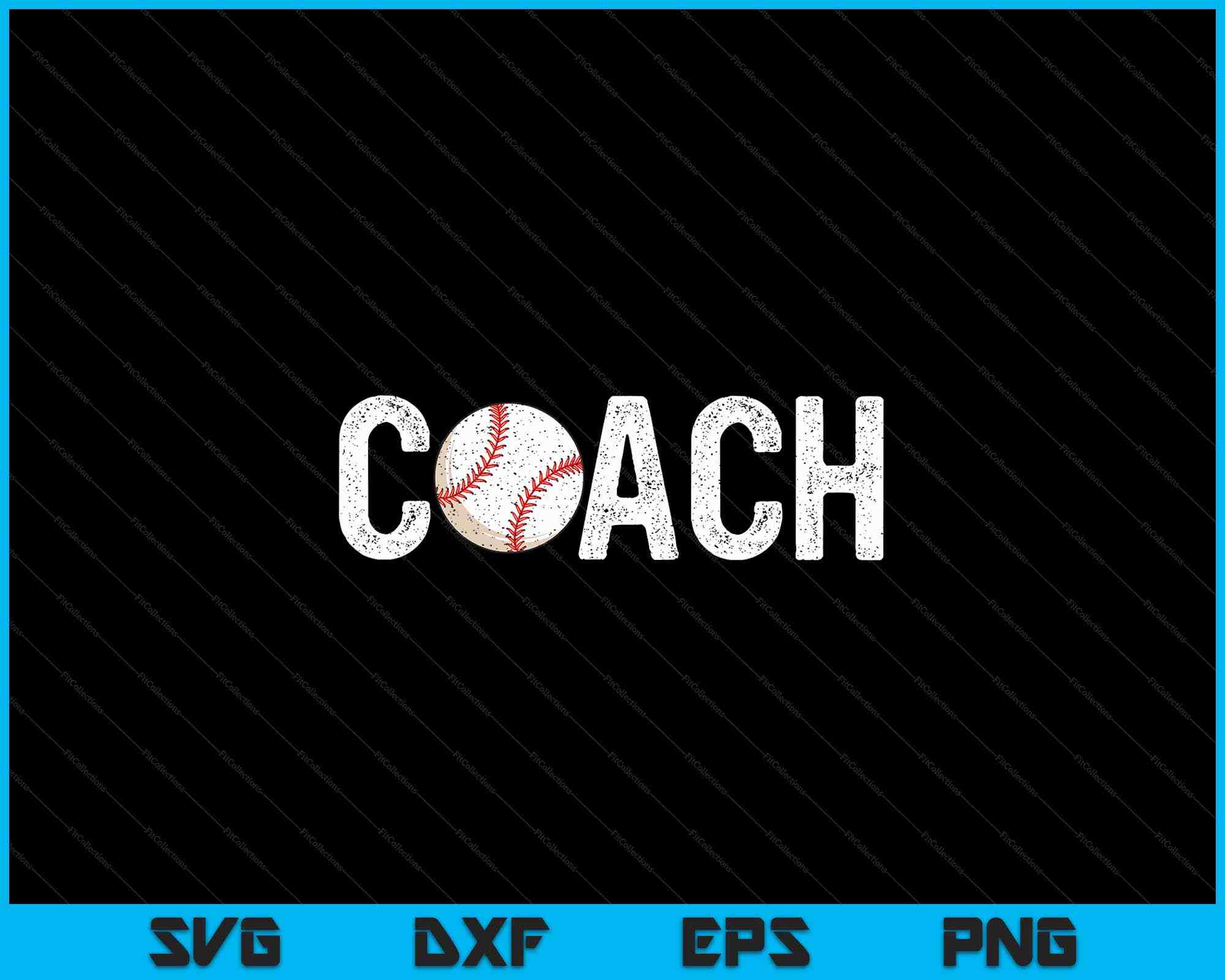 Thanks Coach - Baseball / Softball SVG Cutting File Clipart