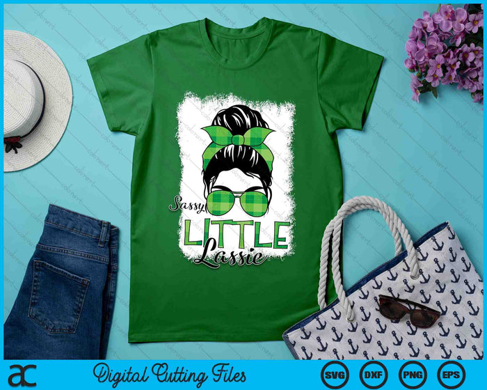 Girl St Patricks Day Sassy Little Lassie Cute SVG PNG Digital Printable Files