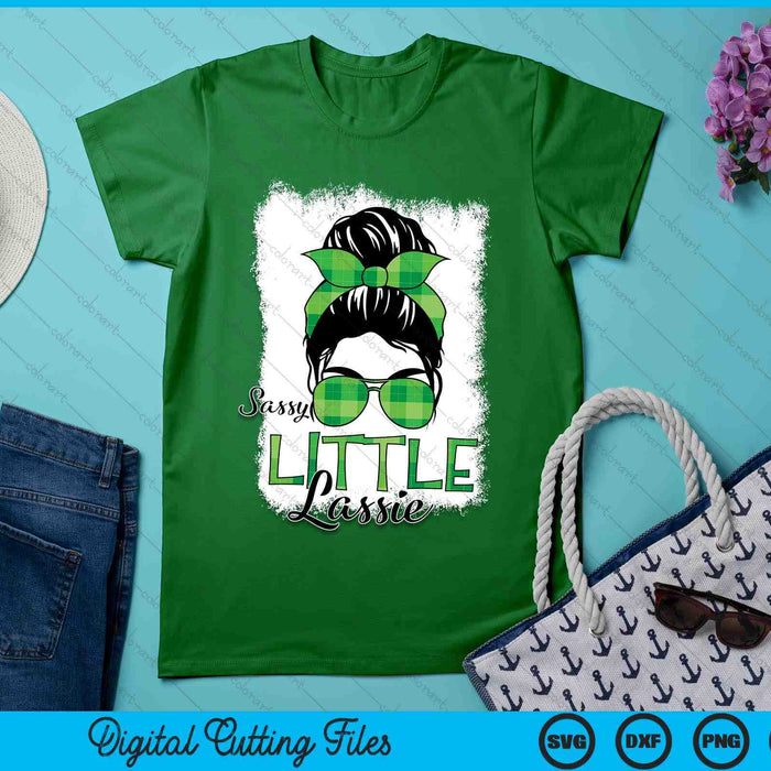 Girl St Patricks Day sassy little lassie cute SVG cut file