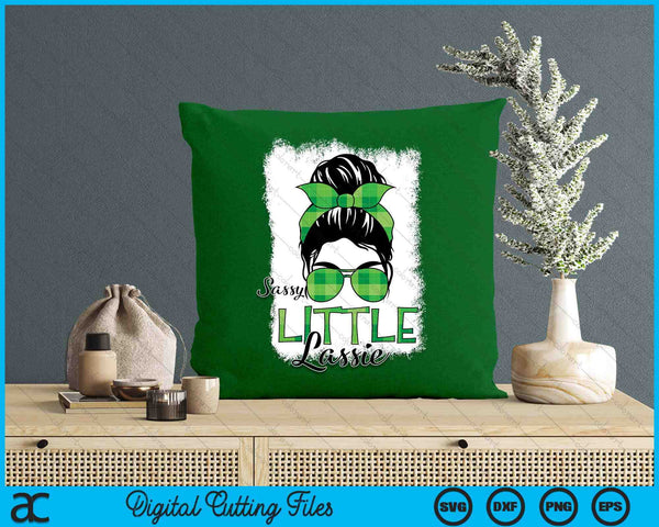 Girl St Patricks Day Sassy Little Lassie Cute SVG PNG Digital Printable Files