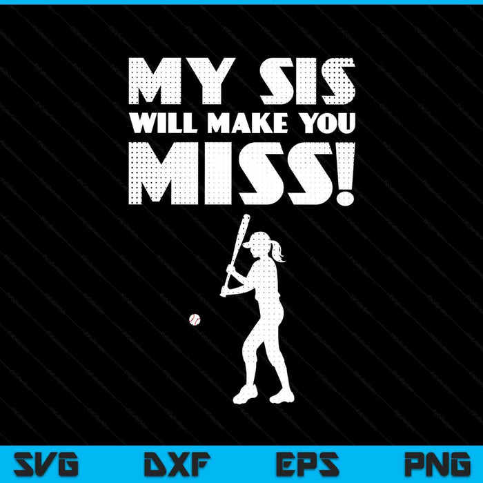 Girls baseball pitcher sister brother SVG cut file