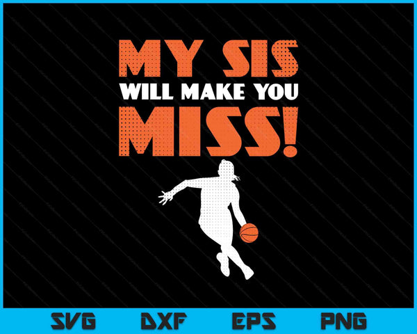 Girls basketball pitcher sister brother SVG cut file