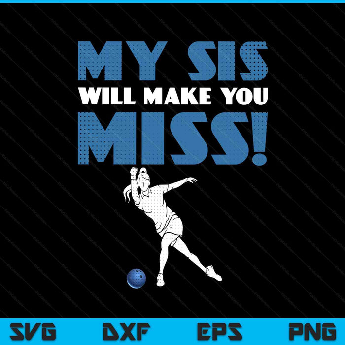 Girls bowling pitcher sister brother SVG PNG cut file for Cricut