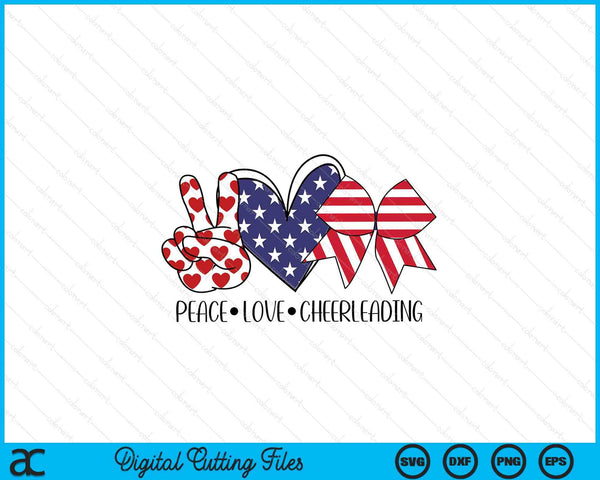 Meisjes Cheerleader Amerikaanse vlag Bow Fourth of July SVG PNG digitale snijbestanden