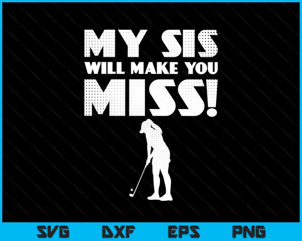 Girls golf pitcher sister brother SVG PNG cut file for Cricut