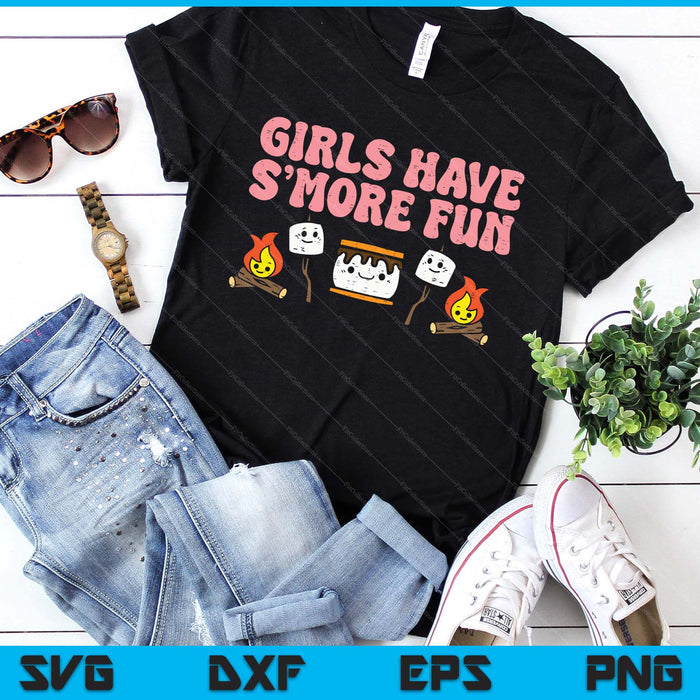 Girls Have Smore Fun Camping Friends Camp SVG PNG Digital Printable Files