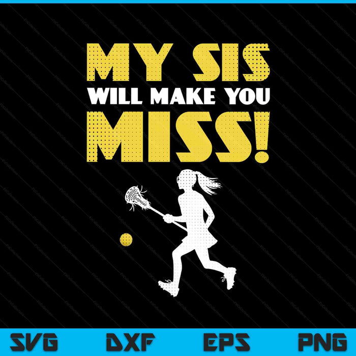 Girls lacrosse ball pitcher sister brother SVG cut file