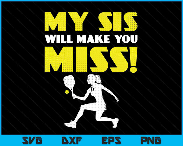 Girls pickleball pitcher sister brother SVG PNG cut file for Cricut