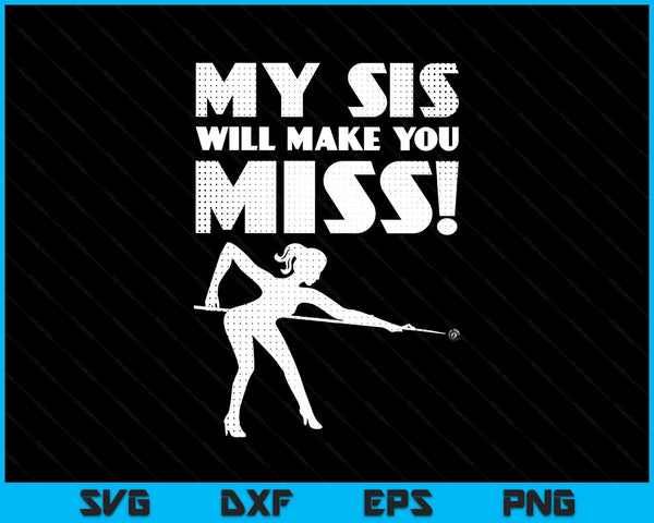 Girls pool ball pitcher sister brother SVG cut file